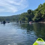 kayaking down Lake Taneycomo